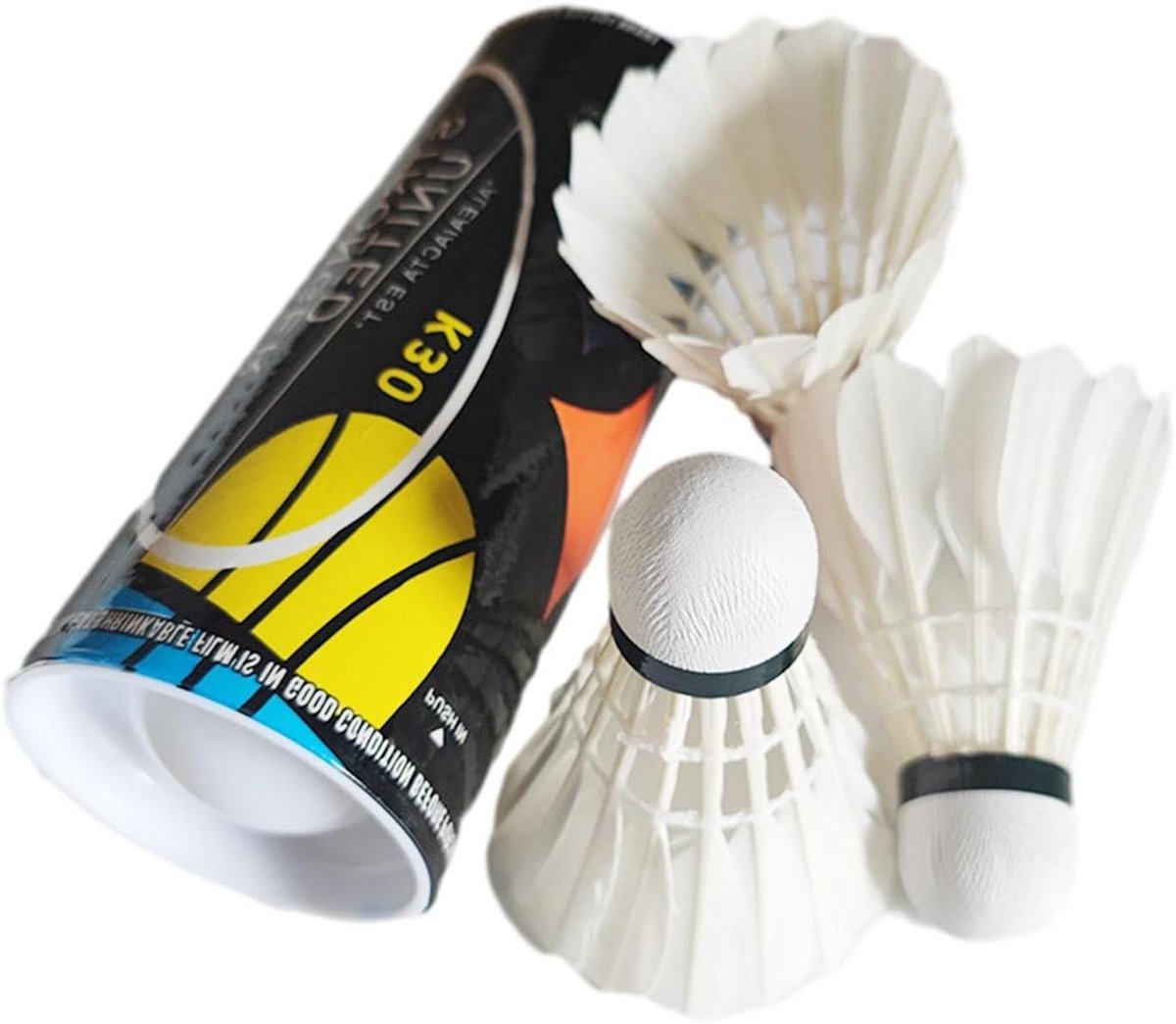 Badminton ballen - Trainings shuttles - Sport en spel - Duurzame eendenveren - 30 stuks - Wit