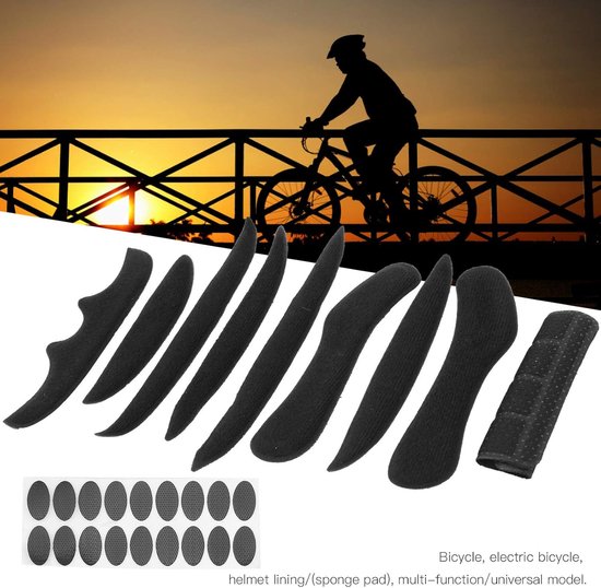 Multifunctionele Fietshelm Pads, 2 Sets Vervangende Schuimkussens voor Comfort en Bescherming, Universele Binnenvoering voor Fietsen en Onderdelen — afbeelding 5