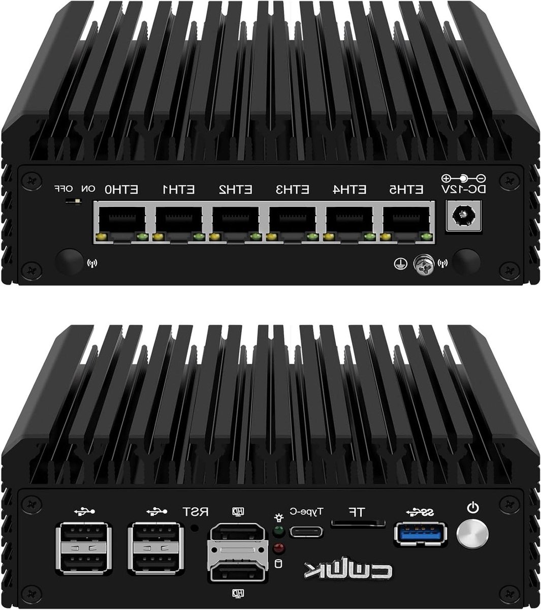 Mini PC - Micro Computer - Netwerk Beheer - 6 Poorten 2.5GbE - 14.5 x 12.7 x 5.3 cm - Zwart