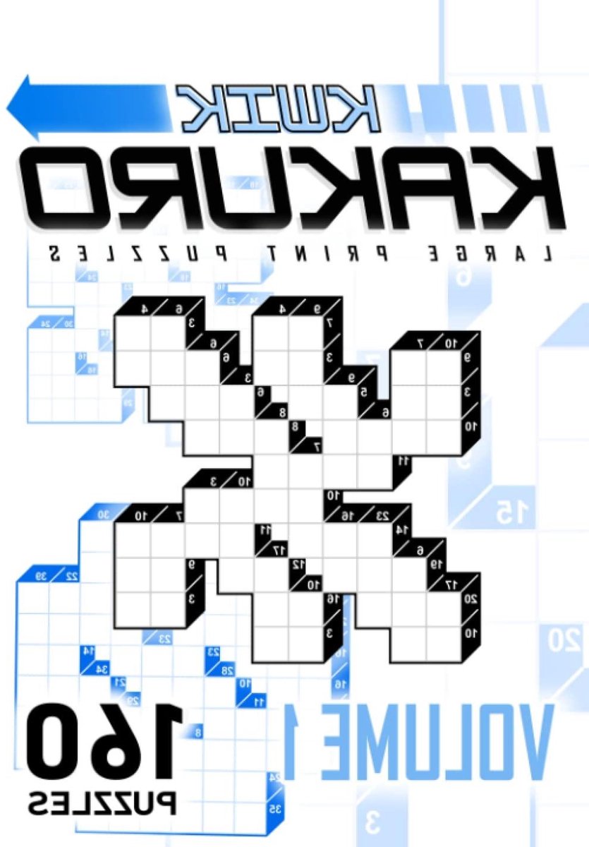 Kakuro Puzzelboek - Rekenkruiswoord - Hersenen Trainen - 160 Unieke Puzzels - Groot Formaat - Mat Zwart