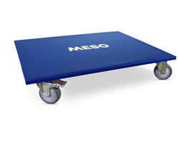 MESO Meubelroller XL - 350kg draagkracht - Rechthoekig - 2x Geremd - 800 x 600 mm - TPR Rubber wiel - Meubelhondje - Meubellifter - Hondje voor verhuizen - Transporthulp - Transportroller - Transportdolly - Verhuistrolley - Meubeltransporter