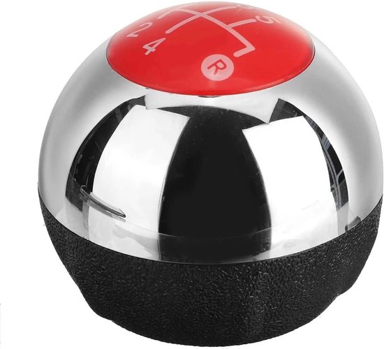 Pookknop Versnellingspook - Handgreep Schakelpook - Comfortabel Schakelen - 5 Snelheden Design - 47mm Hoog - Rood Zilver — afbeelding 4