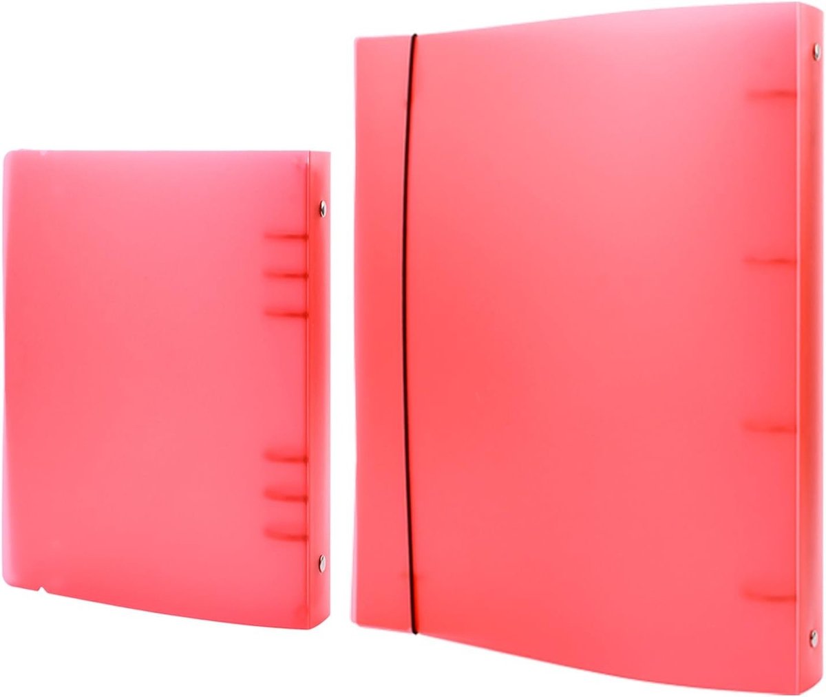 Set van 8 A4 4 Ring Binders met Transparante Soft PVC Covers voor Herbruikbare Notitieboeken en Stempels, Matte Oppervlak, 8 Kleuren — cadeau in Cadeau-ideeën - foto 8