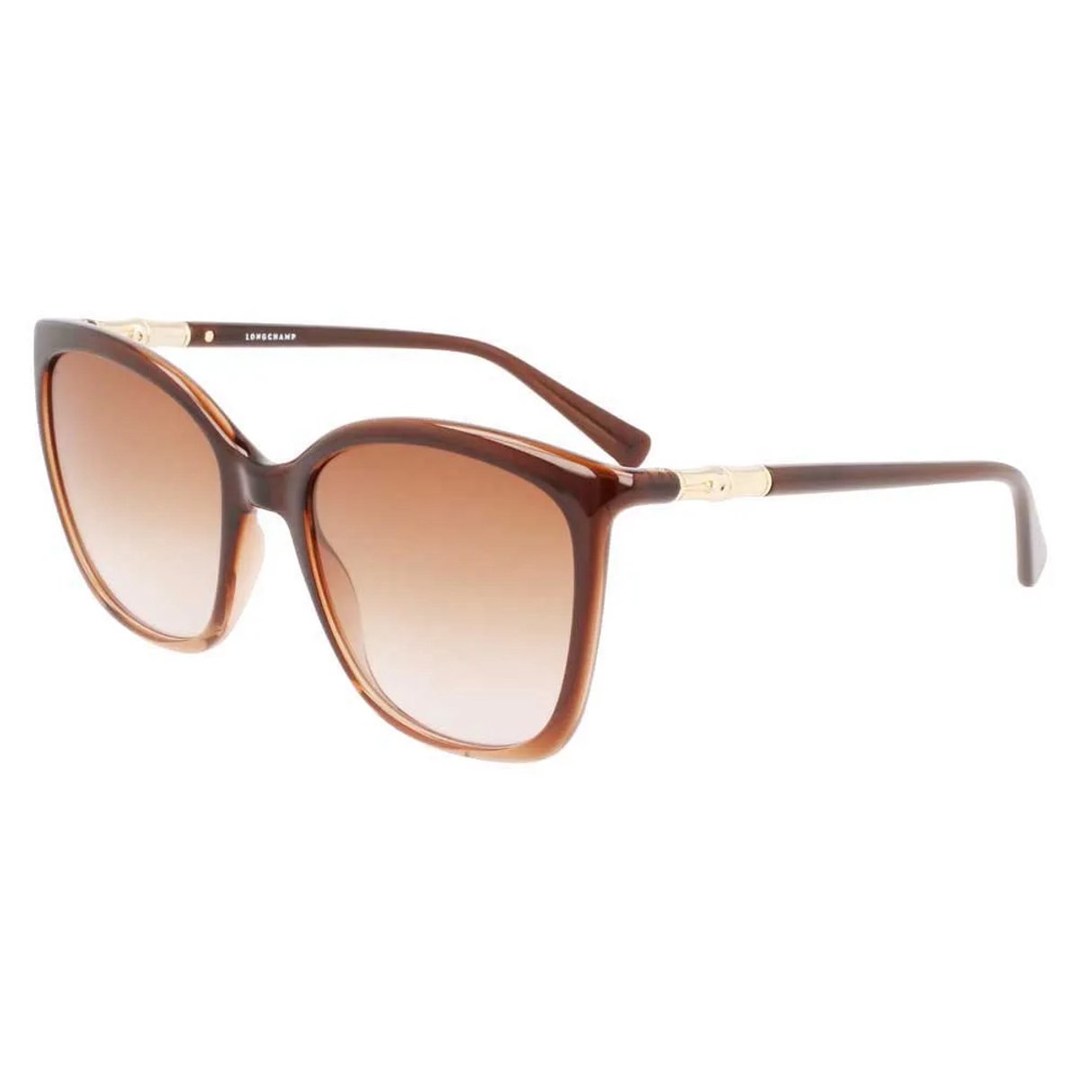 Longchamp 710s Dames Zonnebril Bruin Dark Brown/CAT3 Vrouw