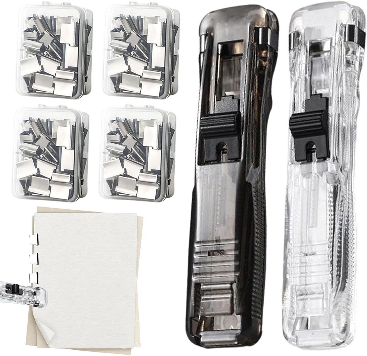 Draagbare Clip-Nietmachine - Papierklem Organizer - Documenten Ordenen - Vingervriendelijke Constructie - 18 x 15 cm - Niet gespecificeerd