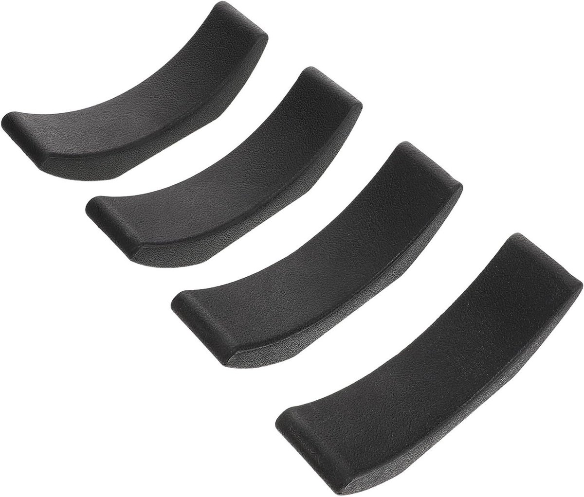 Halter Rek Pads - Gewichtssteunen - Bescherming Vloeren - Schokabsorberend Rubber - 16x4x2 cm - Zwart