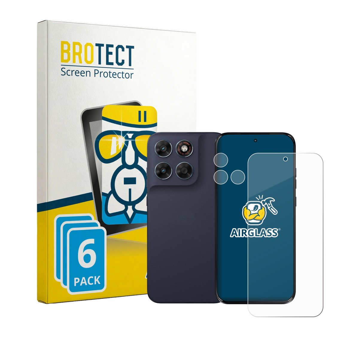 Screenprotector 6 Stuks voor Motorola Moto G87 (Voor+Camera) Beschermglas transparant