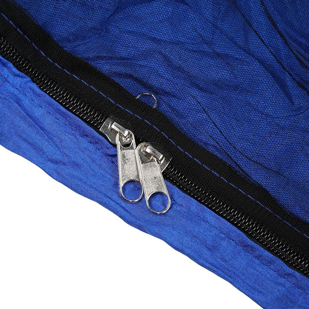 Klamboe Hangmat - Campinghangmat Reis Hangmat - Ontspannen Buiten - Met Geïntegreerd Muggennet - 300 kg Draagvermogen - Blauw