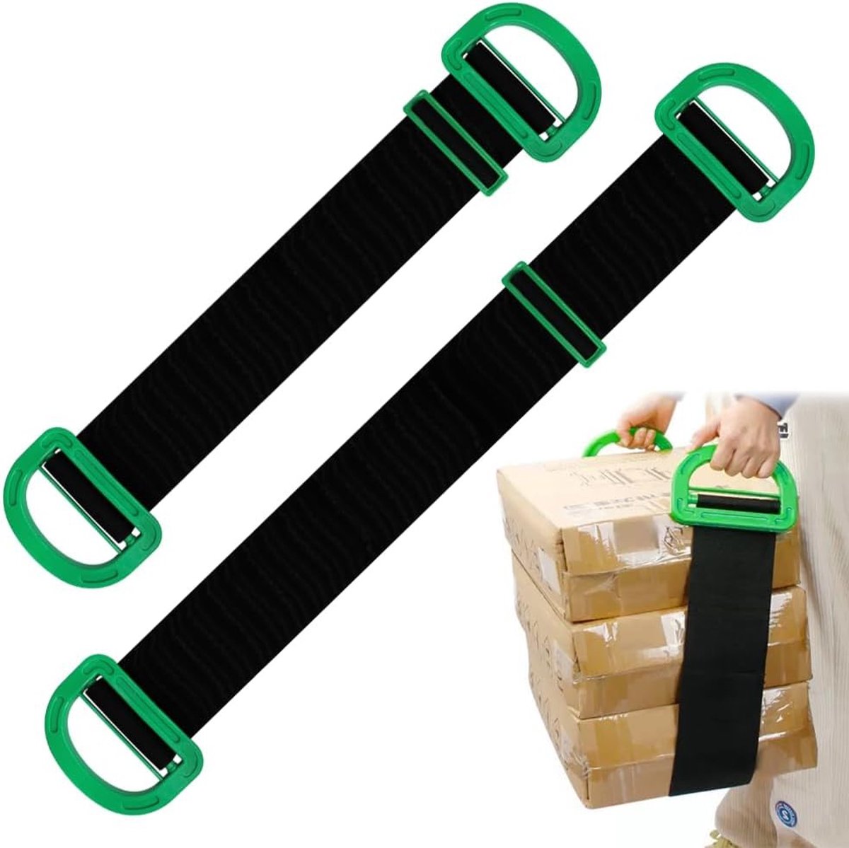 Set van 2 Verstelbare Draagriemen voor Meubels, 148 cm, Tot 100 kg, Ideaal voor Verhuizen en Transport van Diverse Meubels en Apparaten
