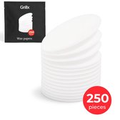 Grillx Wax Papier Hamburgerpers - 250 Stuks - Ø 11,3 - Waxpapiertjes Hamburger - Vetvrij Papier