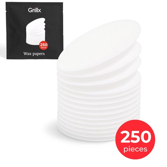 Presse à hamburger en Papier Cire GrillX - 250 pièces - Ø 11,3 - Papier ciré pour hamburger - Papier sulfurisé