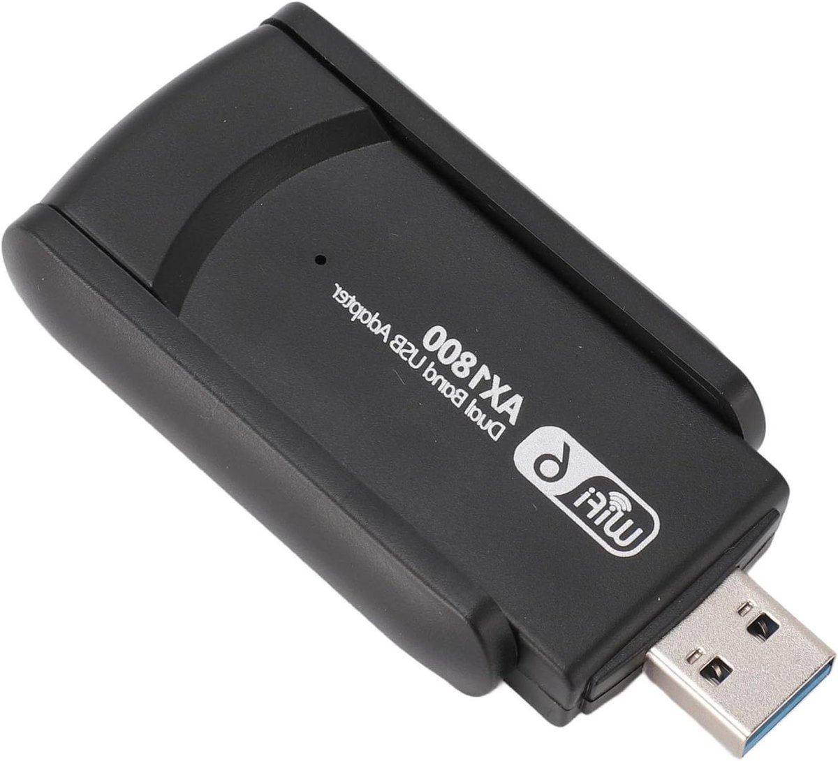 USB Netwerkadapter - WiFi Dongle - Snelle Internetverbinding - Dual Band 1800 Mbps - USB 3.0 - Zwart