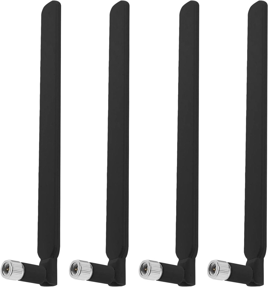 LTE Antenne Set - Signaal Versterker - Verbeter Signaal - Hoge Gain 5dBi - 4 Stuks 19cm - Zwart