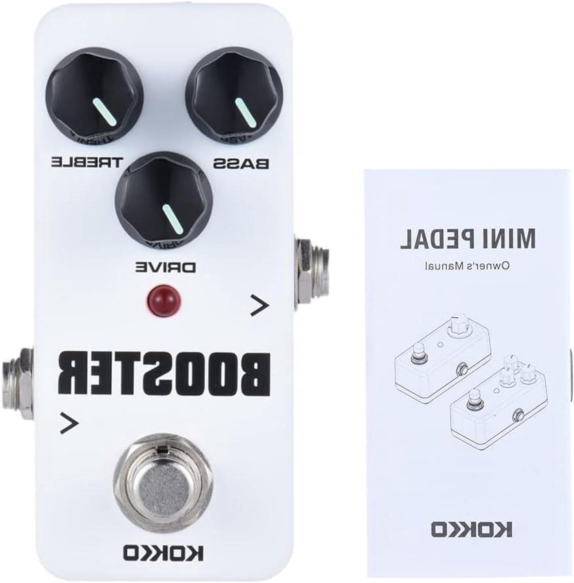 Gitaar Effectpedaal - Booster EQ - Muziek Maken - Twee-Bands EQ - Mini Formaat - Zilver
