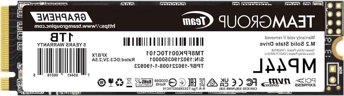 Interne SSD - M.2 Opslag - Snelle Data Toegang - PCIe Gen4 Interface - 1TB Capaciteit - Meerkleurig