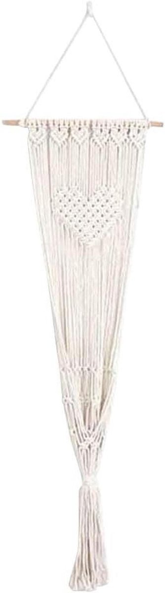 Hangmat Macrame - Schommel Bed - Ontspannen Buiten - Handgeweven Katoen - 42x121cm - Beige