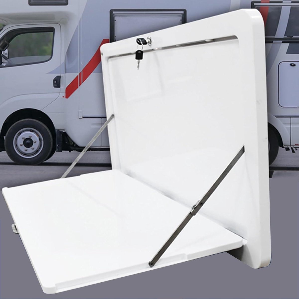 Camper Tafel - Buitenkeuken Tafel - Kamperen en Reizen - Ruimtebesparend Opvouwbaar - 80x45cm - Zwart