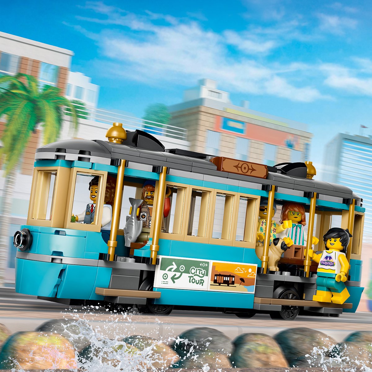 LEGO City Klassieke Strandtram Tram Speelgoed voor Kinderen Vanaf 7 Jaar - 60506 – foto 4