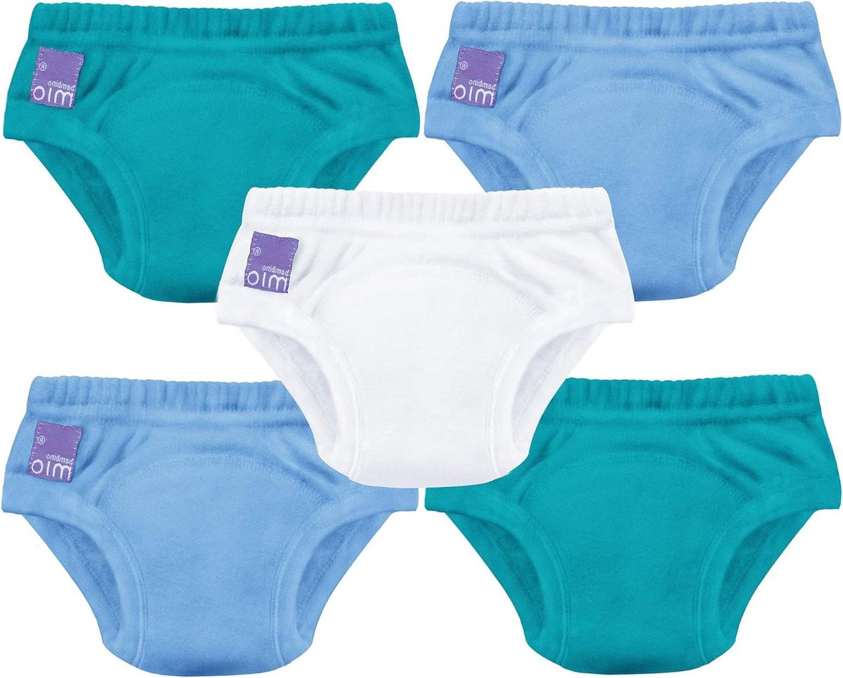 Trainingsbroekjes - Zindelijkheidstraining - Zelfstandigheid Oefenen - Waterafstotende laag - 5 stuks - Blauw Mix