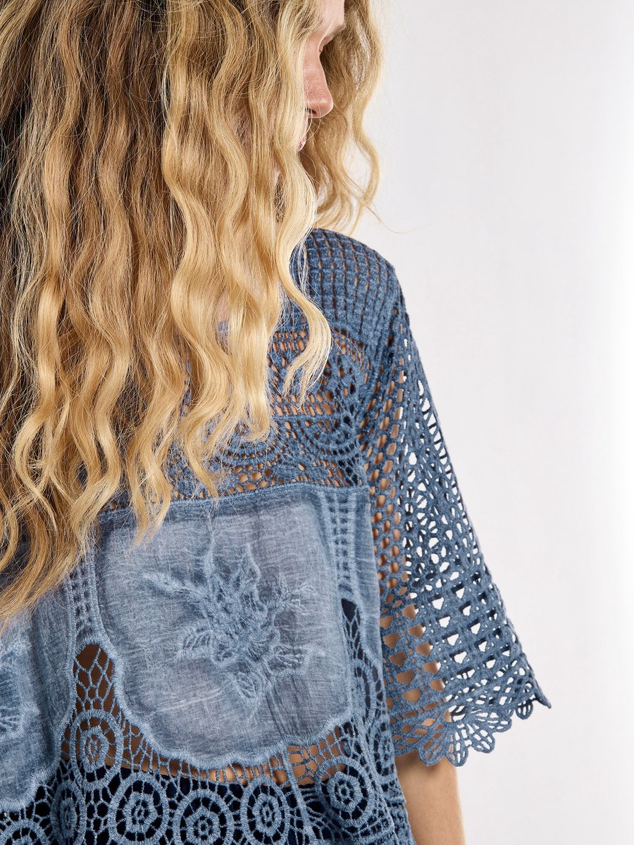Crochet Rose Mesh Top