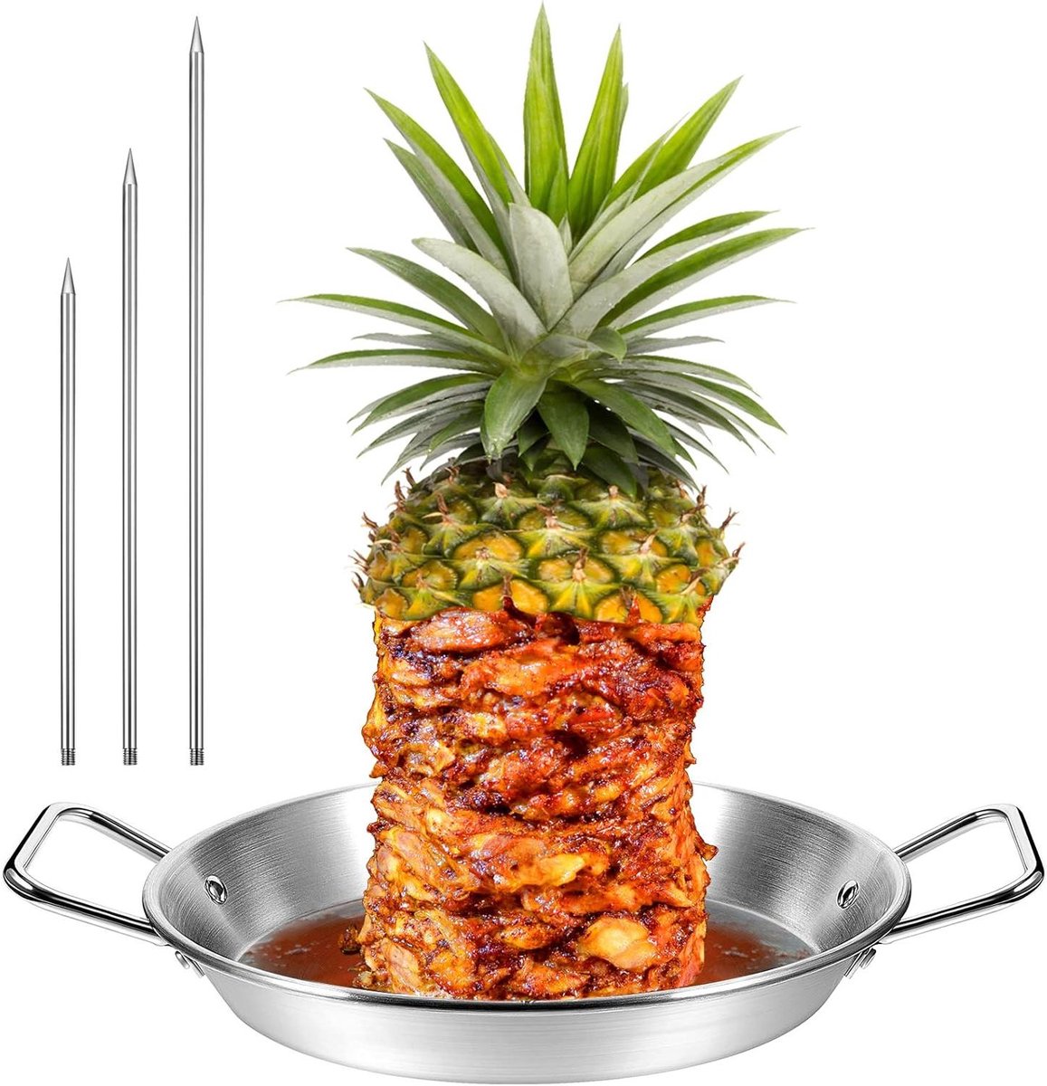 Verticale Spiesen - BBQ Spies - Kebab Grillen - Verwijderbare Spikes - 3 Sets 10 Inch - Stijlvol
