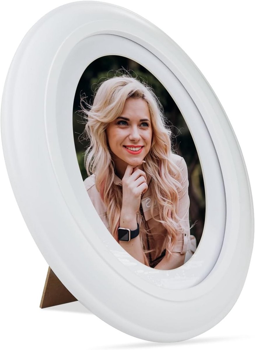Ovale Vintage Fotolijst voor 18 x 13 cm Foto's, Houten Decoratie voor Trouwfeesten en Woonkamers, Ideaal voor Slaapkamers en Interieurstyling