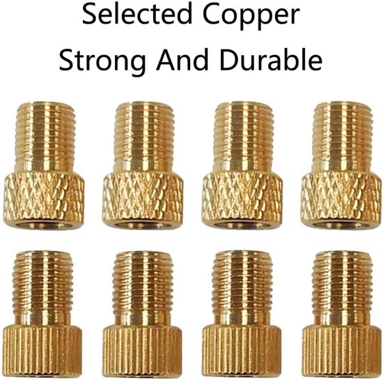 Ventiel Adapters - Presta Schrader - Banden Oppompen - Goede Afdichting - 5 Stuks - Diamant Grid — afbeelding 4