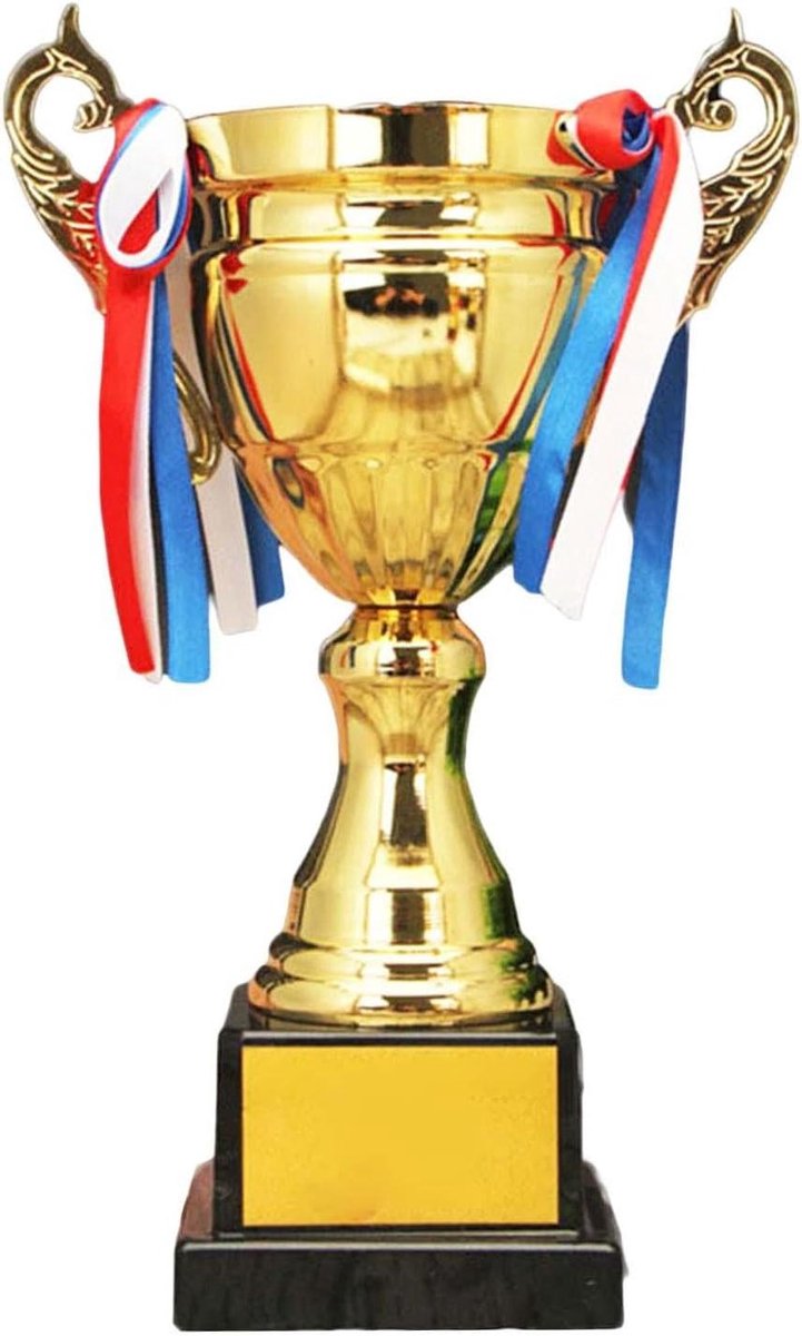Prijs Beker - Winnaar Trofee - Feestelijke Vieringen - Duurzaam Metaal - 43 cm - Goudkleurig