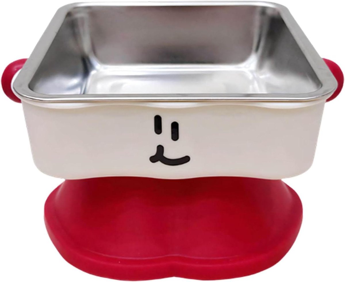 Verhoogde Hondenbak - Voerbak Huisdier - Comfortabel Eten - Antislip & Verstelbaar - 10 x 16 cm - Zilver