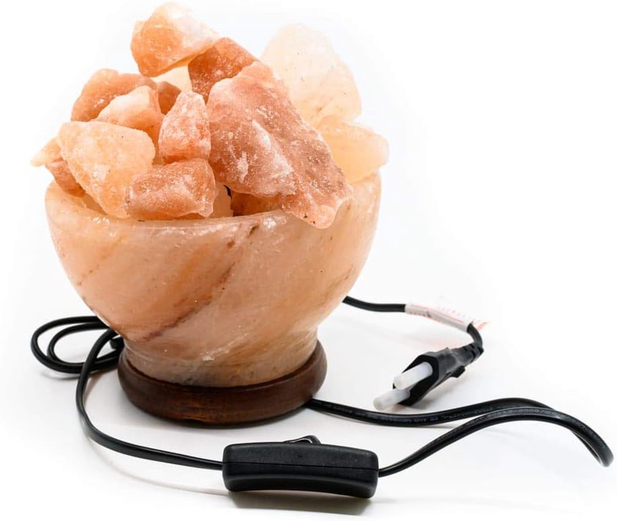 Zoutsteen Vuurkorf - Himalaya Steen - Sfeerverlichting Binnen - Natuurlijke Ruwe Stukken - Rond 1 kg - Natuurlijk Zachtroze