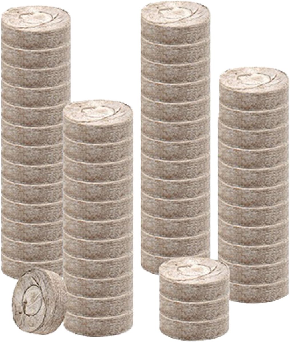 Kamerplant Potgrond | 100 stuks startmeststof,30 mm Turfgrond voor Wortels - voor Buiten, Groente, Boom, Cactus, Orchidee, Bonsai