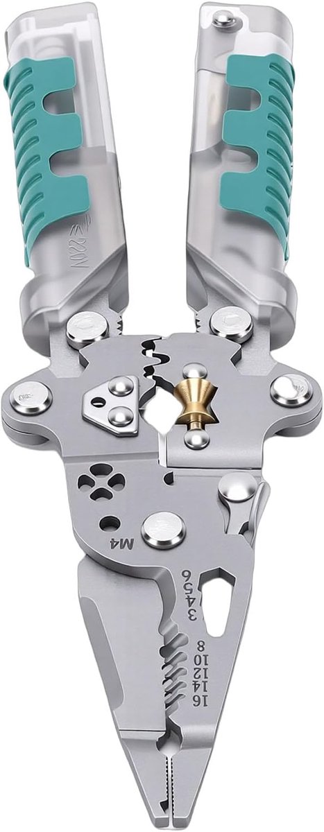 Draadstriptang - Stripgereedschap Kniptang - Elektrisch Werk - 12-in-1 Functies - 0.8-2.6 mm - Grijs