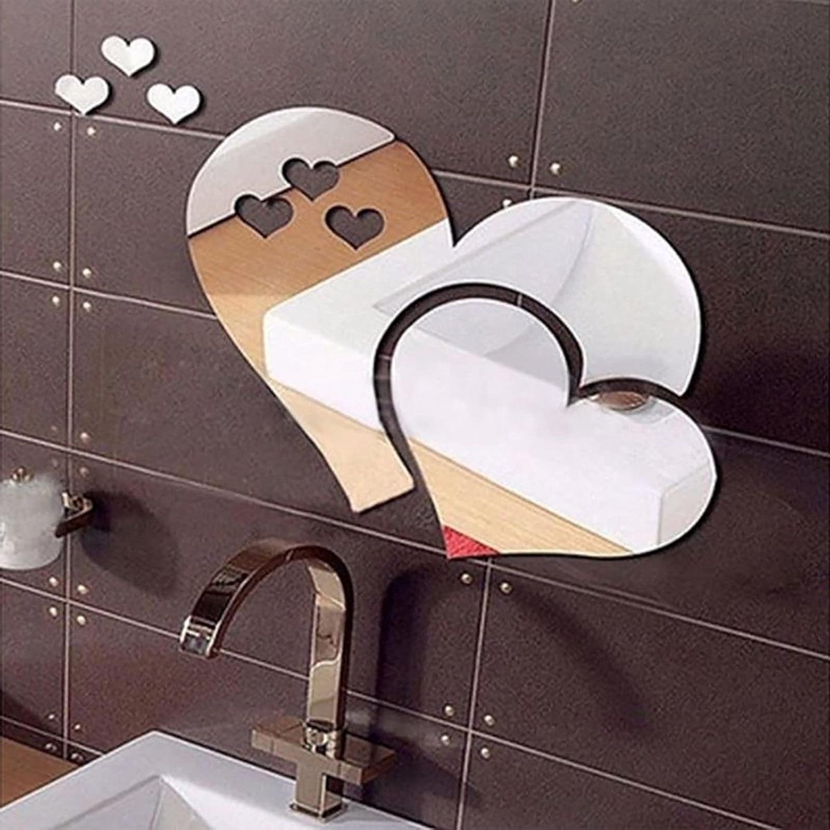 3D Muurstickers - Muurdecoratie Spiegel - Interieur Ontwerp - Afneembaar Zonder Resten - E
