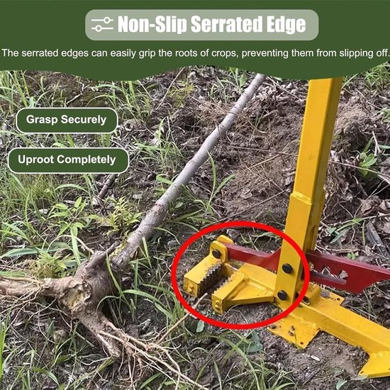 Stronkverwijderaar - Worteltrekker Gereedschap - Tuin Opruimen - Moeiteloze Hefboomwerking - 138 cm Lengte - Zwart — afbeelding 3