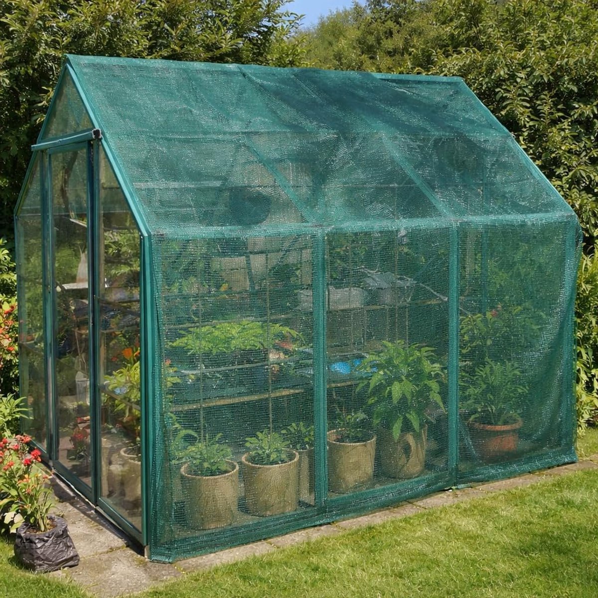 Famanu – Broeikas schaduwdoek 1,2 m x 2,5 m, biedt 55% schaduw, voor binnen en buiten gebruik