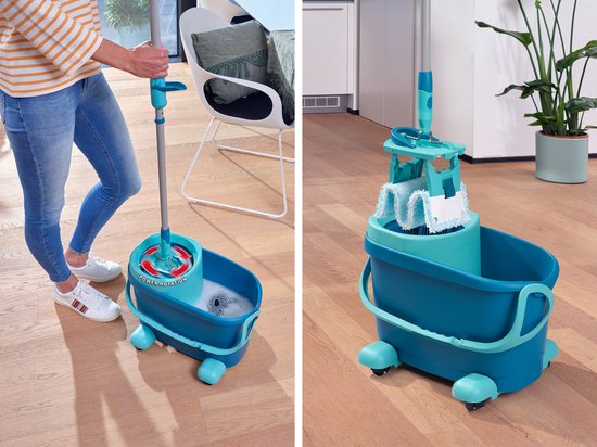 Leifheit Clean Twist M essuie-sol Ergo mobile - ensemble de vadrouille système complet avec roues - 33 cm - 6 litres