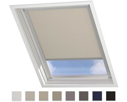 DTCH® Dakraam Rolgordijn Verduisterend - Trend - Sand - voor VELUX: UK10