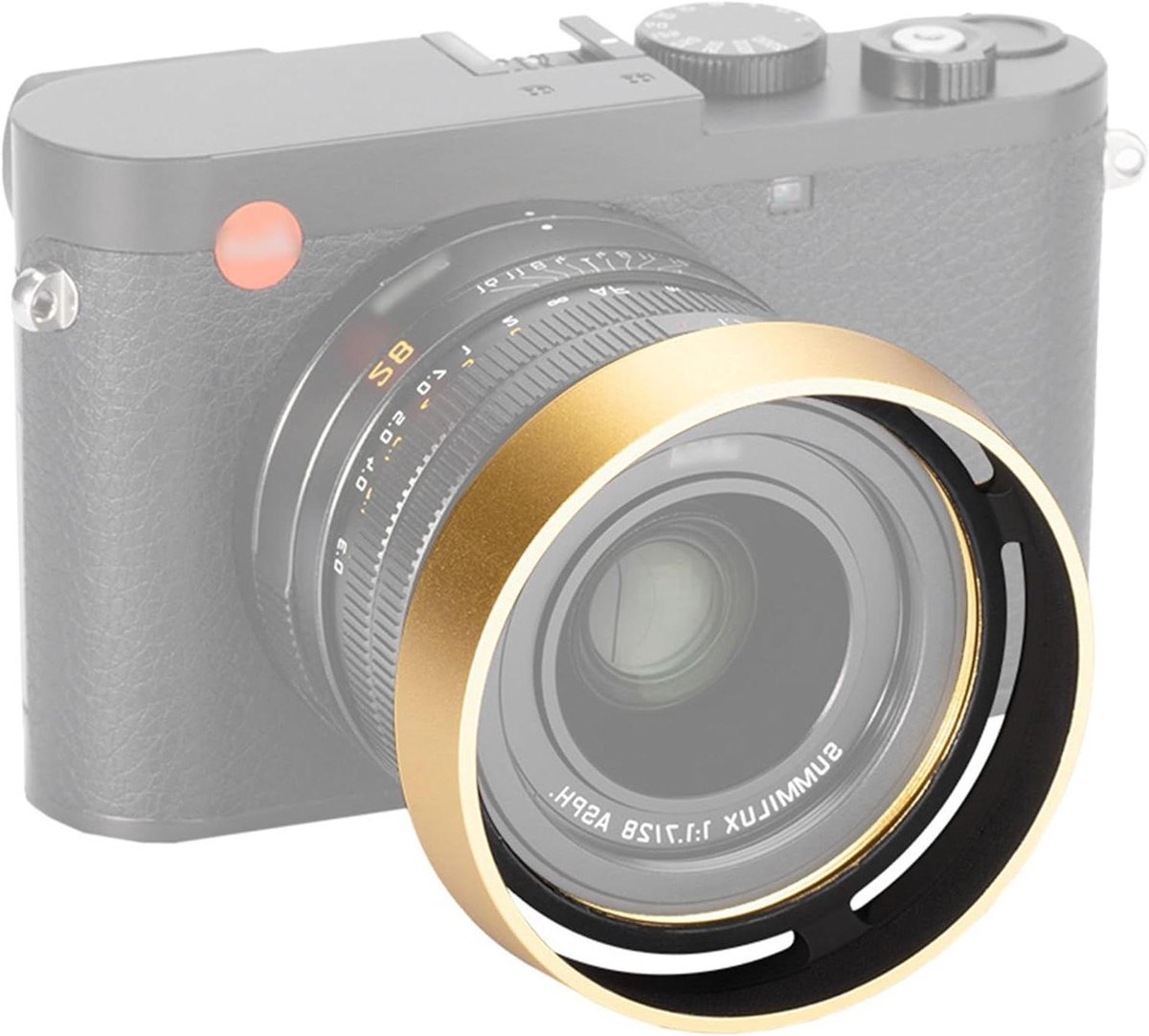 Ronde Lenzenkap - Zonnekap Camera - Lens Beschermen - Mat Binnenoppervlak - 43 mm - Goud