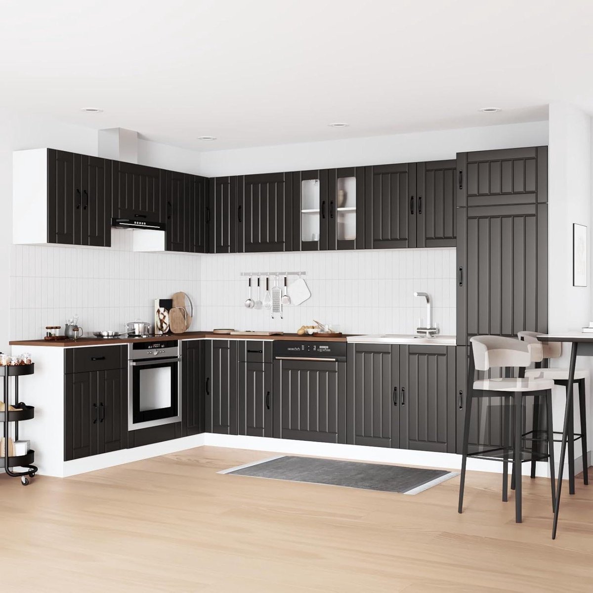 Keukenkast Lucca - Gootkast Dubbele Wasbak - Keuken Organiseren - Vochtbestendige Construc