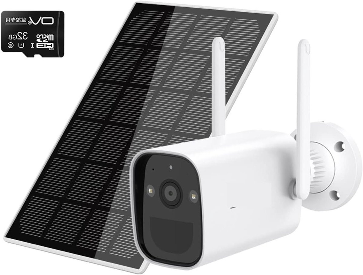 Beveiligingscamera Buiten - Wifi Camera Outdoor - Huis Bewaken - Bewegingsdetectie Mensen - 3MP Resolutie - Wit