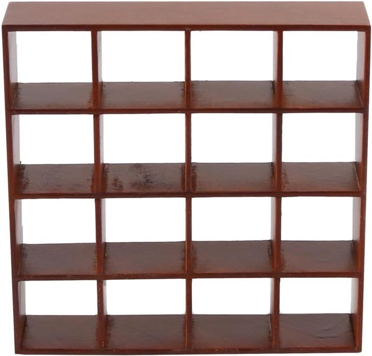 Poppenhuis Boekenplank - Miniatuur Display Plank - Poppenhuis Decoratie - 16 Rooster Planken - 6 x 5 x 4 cm