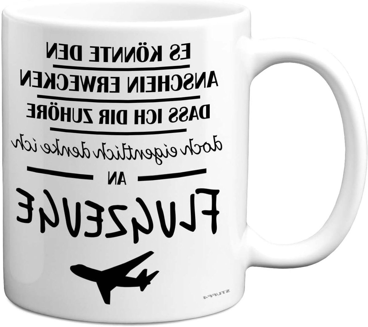 Vliegtuigen Mok - Piloten Mok Luchtvaart Mok - Koffie Drinken - Humoristische Opdruk - 325 ml - Wit