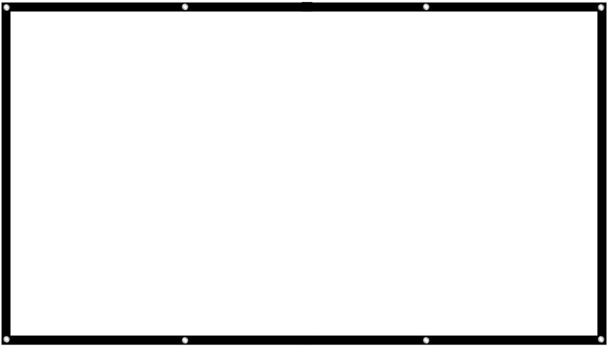 Projectorscherm - Projectiescherm HD - Thuisbioscoop - Stangloos Opvouwbaar - 100 inch - Wit