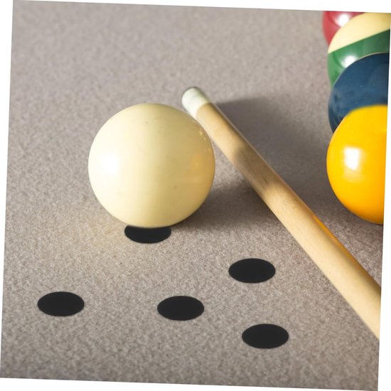 Pooltafel Stickers - Biljart Reparatiepatch - Nauwkeurig Plaatsen Bal - Duurzame Kwaliteit - 16 x 11.5 cm - Zwart van Merkloos — afbeelding 3