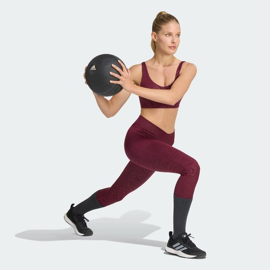 Adidas Performance All Me Essentials Graphic Legging - Dames - Bordeaux van Adidas — afbeelding 2