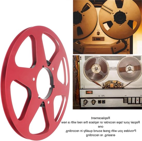 Lege 1/4 inch tape reel van aluminiumlegering met 6 gaten, vervangingsonderdeel voor bandrecorders en Studer, ideaal voor audio-opnames en muziekproductie van Merkloos — afbeelding 2