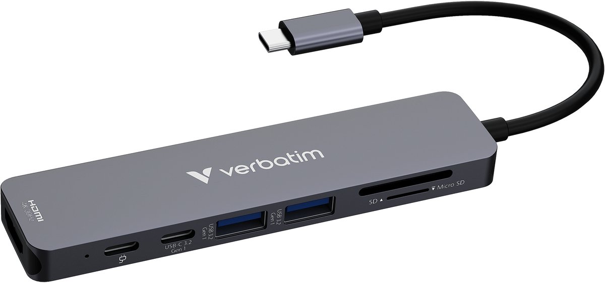 Verbatim Essentials 32158 USB-hub 5 GBit/s Grijs