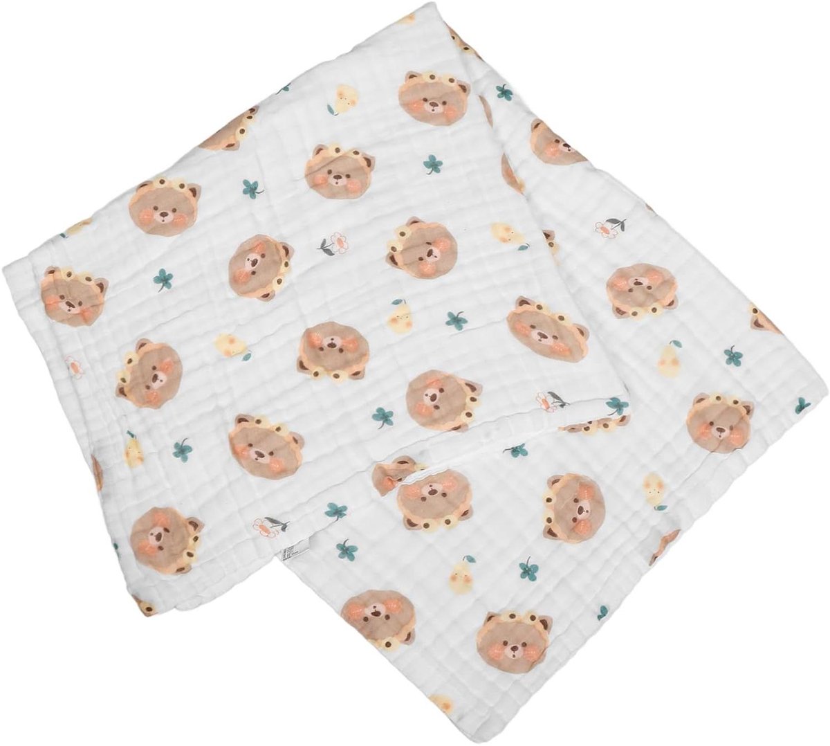 Baby Inbakerdoek - Baby Deken Swaddle - Baby Comfort - Ademend Katoen - 110x110 cm - Wit