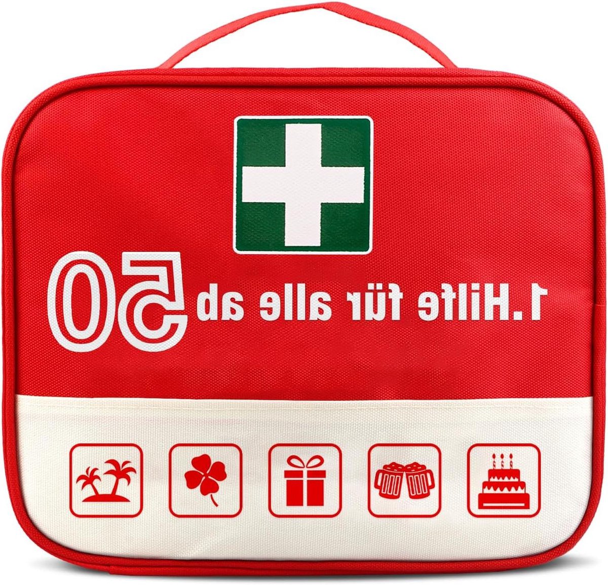 EHBO Tas Verjaardag - Cadeautas Jubileum - Cadeauverpakking Vullen - Waterafstotend Oxford Nylon - 26x21x12 cm - Wit