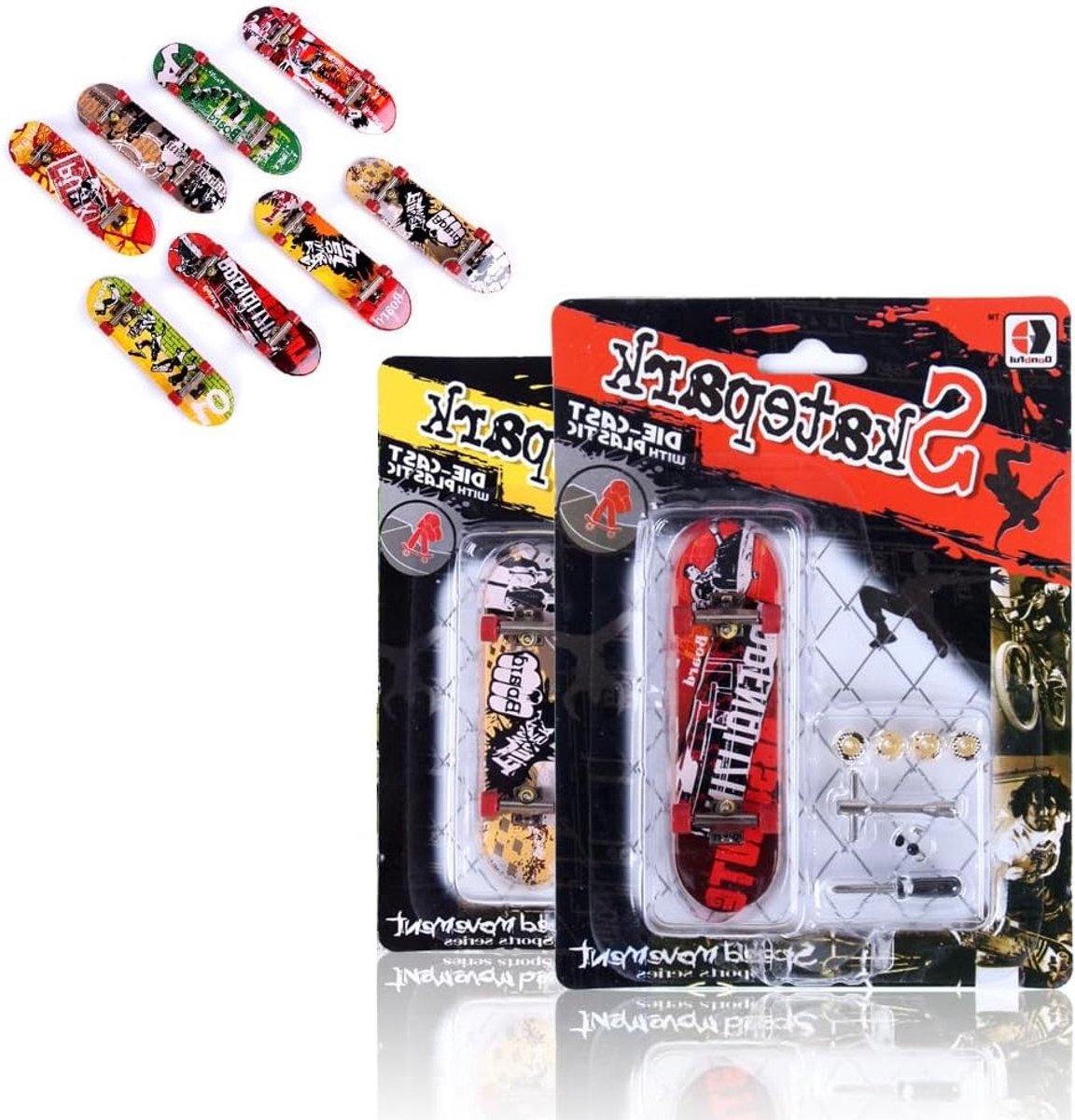 Mini Finger Skateboard Set met Ramps en Gereedschap voor Alle Leeftijdsgroepen - Ideaal voor Vingertraining en Speelplezier